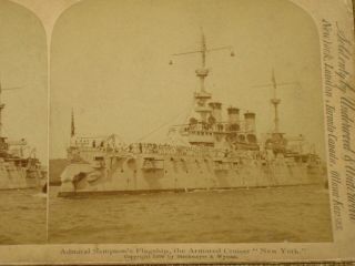 Span Am War Stereoview Photo 1898 Admiral Sampson 