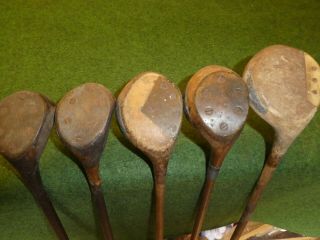 5 vintage hickory woods for restoration hickory old golf antique memorabilia 2