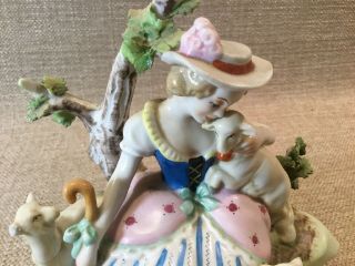 volkstedt dresden sitzendorf cherubs porcelain figurine figure Sheppard Lambs 2