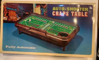 Vintage Auto Shooter Craps Table Fully Automatic In Opened Box