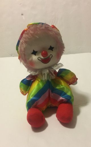 Vintage Clown Doll Wind - Up Musical Toy Animated Rainbow Nursery Directconnection