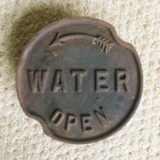 Vintage Cast Iron Water Meter Cover - Steampunk Industrial - Very Rare