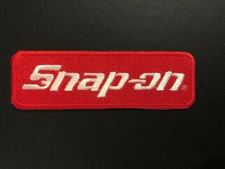 Snap - On Tools Embroidered Patch Car Truck Auto Mechanic 4 " X 1 1/2 " Iron Sew On