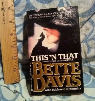 Bette Davis Signed Book Autographed In Hollywood At Pickwick Store Movie Star