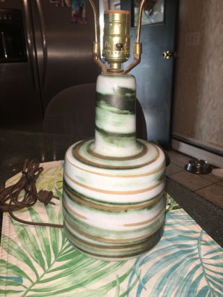 Vintage Signed Ceramic Table Lamp 2