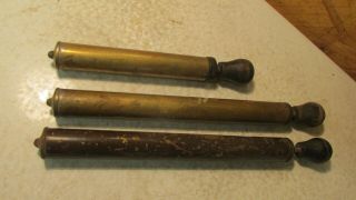 3 Antique Brass Coleman Type Lamp Pump Parts