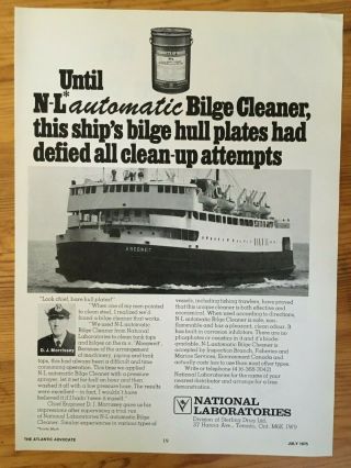 1975 Ad Canada Mv Abegweit Prince Edward Island Car Ferry Captain Morrissey