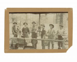 Spanish - American War Photo Of Massachusetts Soldiers At Camp Chickamauga,  Ga