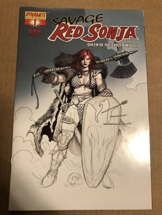 Savage Red Sonja Queen Of The Frozen Wastes 1 Cho Sketch Rrp Variant (2006) - Nm
