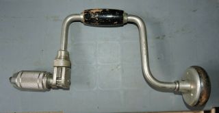 Vintage Stanley No.  945 10 " Bit Brace Auger Hand Drill,  Ratcheting