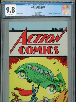 2017 Dc Action Comics 1 1st App.  Superman 1938 Reprint Variant Cgc 9.  8 Box2