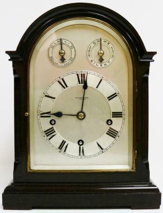 Antique Mahogany 3 Train 5 Gong Musical Westminster Chime W&h Bracket Clock
