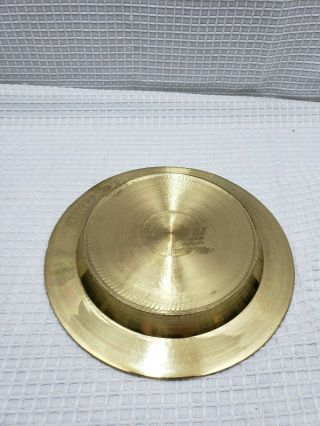 VINTAGE PAIR MGM GRAND HOTEL LAS VEGAS NEVADA BRASS ASHTRAYS TWO 4 7/8 INCHES 2