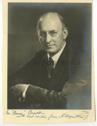 Henry Morgenthau Jr.  - U.  S.  Secretary Of The Treasury - Signed 8x10 Photograph