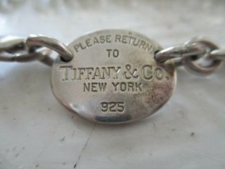 Vintage " Please Return To Tiffany & Co.  York " 14 " Pendant & Necklace