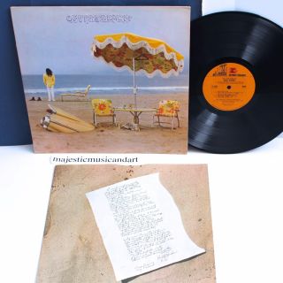 Neil Young On The Beach 1974 Pressing Umbrella Interior Cover Ex,  Rare