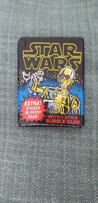Vintage 1977 Topps Star Wars - Series 1 Wax Pack Authentic