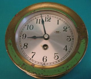 Early Possible Chelsea Ship Time Only Clock As Found / Signed Bjc