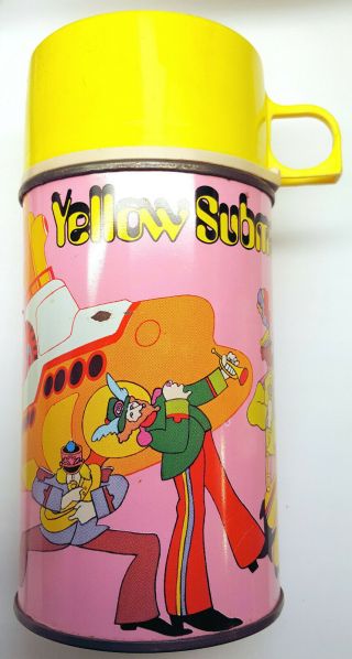 1968 The Beatles Yellow Submarine Lunchbox Thermos,
