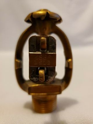 Vintage Antique 1912 Niagara Model B Brass Upright Fire Sprinkler Head