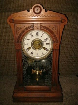 Antique Kitchen Clock Gingerbread 1860 
