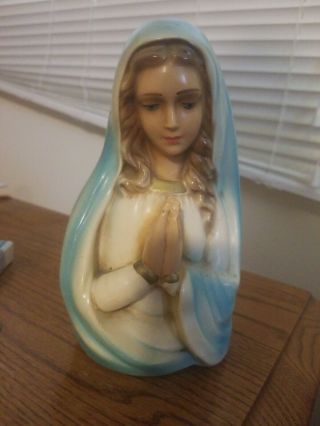 Vintage Virgin Mary Madonna Mother Of Jesus.  Vase / Planter