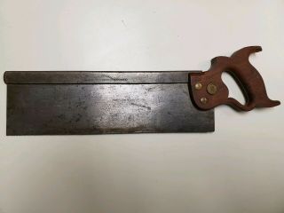 Henry Disston And Sons 14 " Backsaw (back Saw) With Etching
