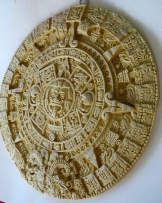 Aztec Solar Sun Calendar Wall Plaque Mayan Maya Inca Sculpture Statue Art 11 