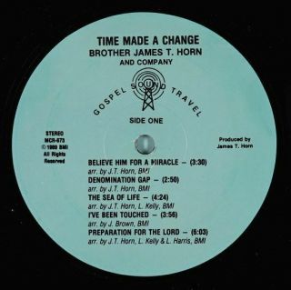 Bro.  James T.  Horn & Co.  - Time Made A Change LP - Private Boogie Gospel VG,  MP3 2