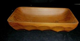 Hand Made Wood Wooden Bowl Rustic Style Wooden Bowl 4 3/8 " Wide X 8 " L 1 3/4 " T