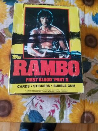 Rambo - First Blood Part 2 Trading Cards - Nib - 36 Packs 1985