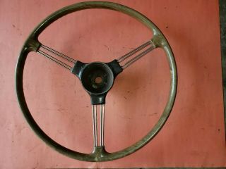 Vintage Banjo Steering Mg - Td Wheel17 " Austin Healey 100 - 6 Jaguar Mgb