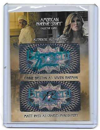 American Horror Story Season 1 Dual Autograph Card Connie Britton And Ross 15/18