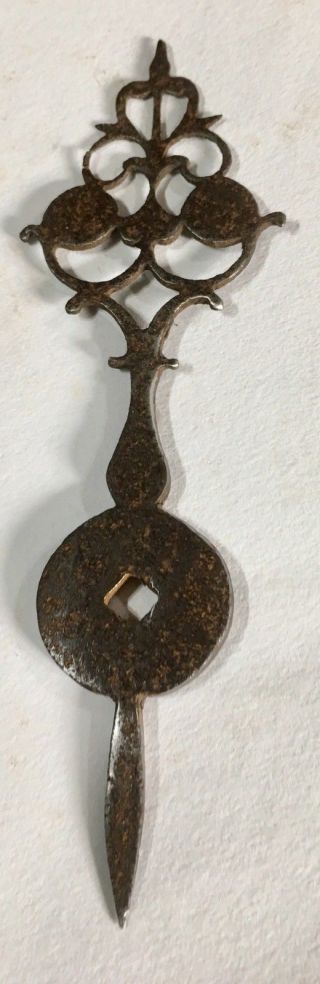 Early Antique Steel Lantern Longcase Grandfather Clock Finger / Hand