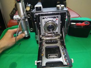 Vintage Crown Graflex Graphic Camera With Accessories And Box