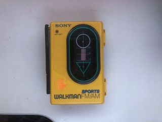 Vintage Sony Sports Walkman Am/fm Radio Cassette Wm - F45 Cassette Great