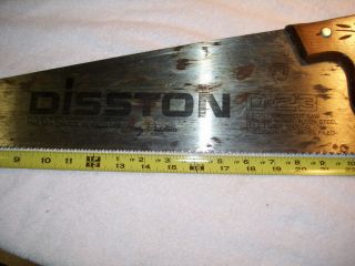 Vintage Disston D - 23 Rip Hand Saw - 5 1/2 PPI Saw Sharp 3