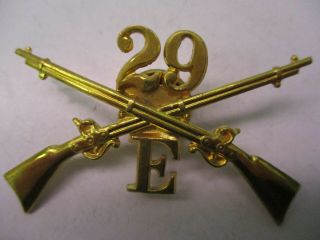 Us Army Spanish American War Model 1895 Cap Badge For E Company 29th Infantry