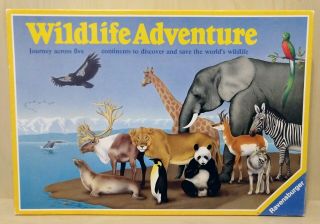 Rare Vintage Ravensburger Wildlife Adventure Board Game Complete [west Germany]