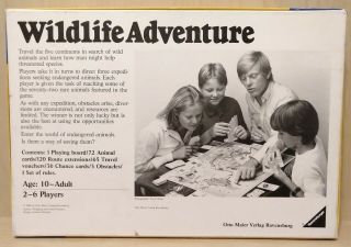 RARE Vintage Ravensburger Wildlife Adventure Board Game COMPLETE [West Germany] 2