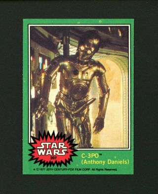 1977 Topps Star Wars 207 C - 3po (anthony Daniels) X - Rated Error Card Nm 3