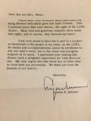 Lyndon Johnson Signed Letter (1957) Re: To Long - Time Friend In Texas 3