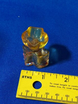 Antique Mini Perfume Bottle Marked Hp 5 Celluloid Top Stopper Glass Vtg Rare