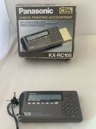 Vintage Panasonic Kx - Rc105 Cpa Accountant Calculator Printer Japan W/box