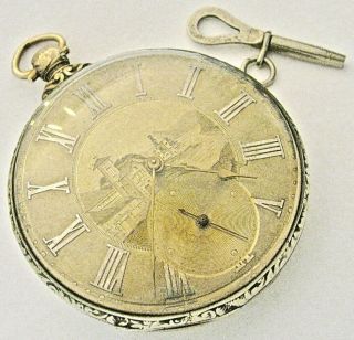 Antique M J Tobias Liverpool Pocket Watch Kw Ks English Sterling Case Mark Runs