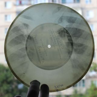 Rare Ussr X - Ray 78rpm Audio Roentgen 1950s Record Bones Sings Rocco Granata