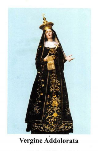 Old Rare Holy Cards " H7328 " San Vergine Addolorata