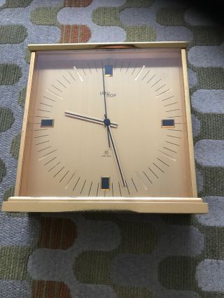 Lovely Very Rare Antique Imhof Solid Brass Swiss 8 Days Clock