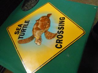 Great Collectible Tin Sign - Sea Turtle Crossing. .  Postage Usa