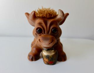 Vintage Signed 1960s Thomas Dam Cow Troll - Made In Denmark